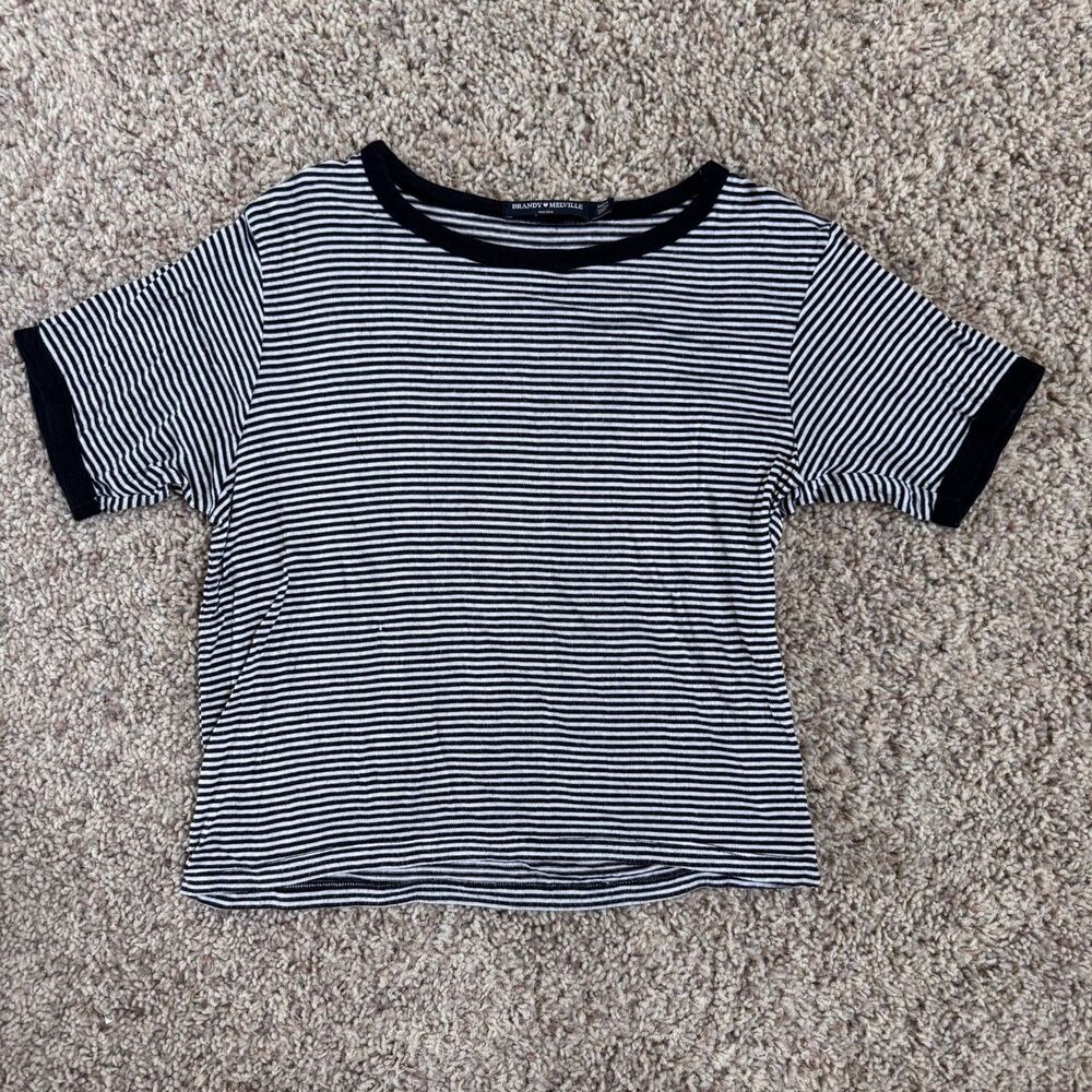 brandy melville women ONE SIZE shirt tee t-shirt black